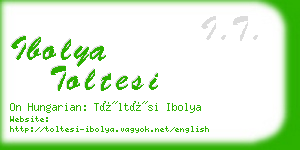 ibolya toltesi business card